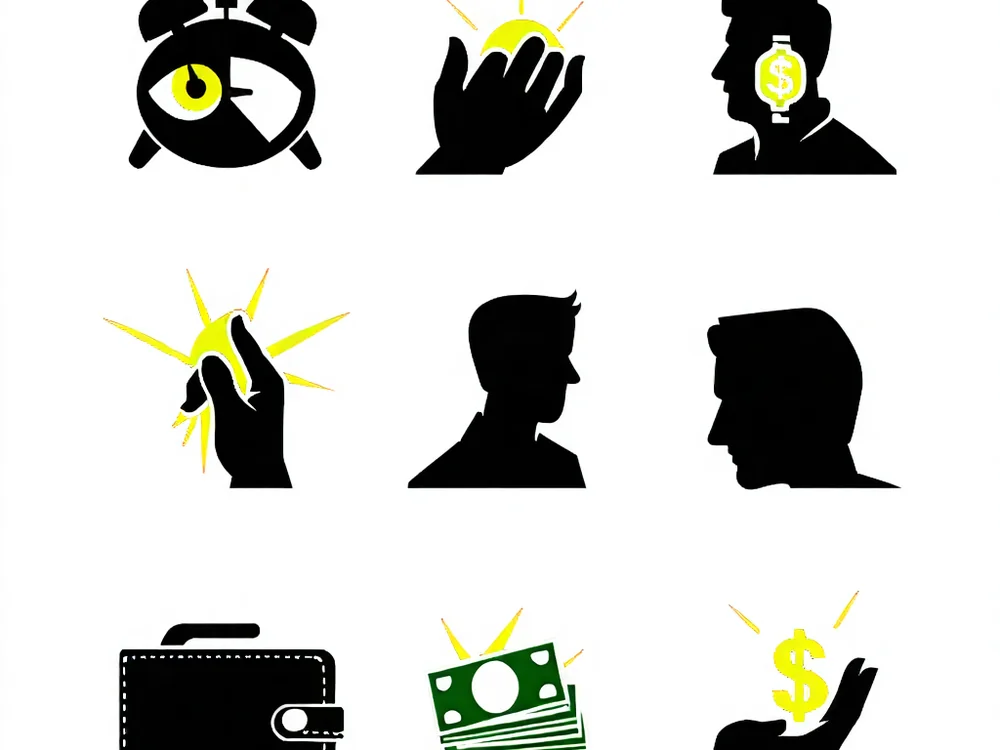 Hình ảnh trực quan hóa các dấu hiệu của nghiện cờ bạc như căng thẳng, tiền bạc bay đi, sự cô lập. ae888 cam kết hỗ trợ người chơi.