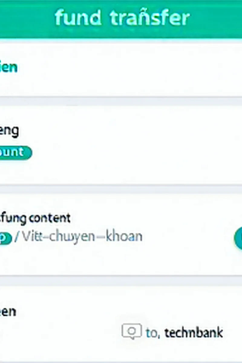Thực hiện chuyển khoản qua ứng dụng ngân hàng