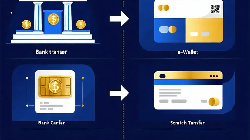 Hình ảnh minh họa các phương thức nạp tiền vào AE888, bao gồm chuyển khoản ngân hàng, ví điện tử, thẻ cào với màu sắc chủ đạo xanh đậm và vàng kim.