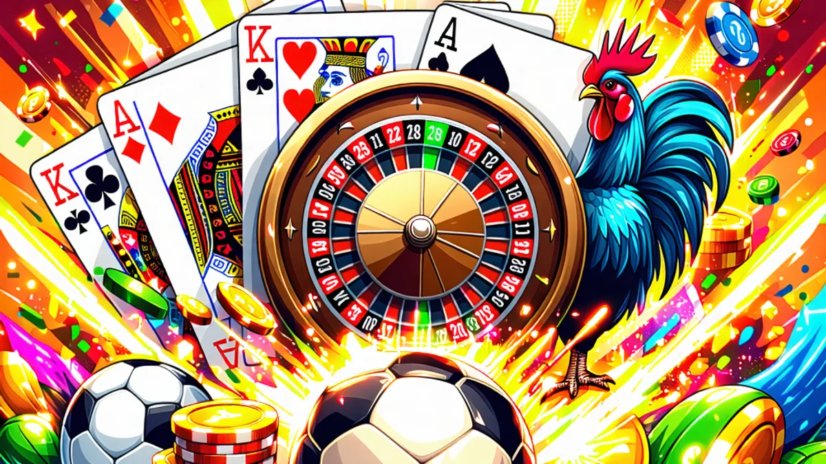 Hình ảnh tổng quan các loại trò chơi đa dạng tại AE888