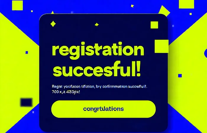 Thông báo đăng ký thành công trên AE888