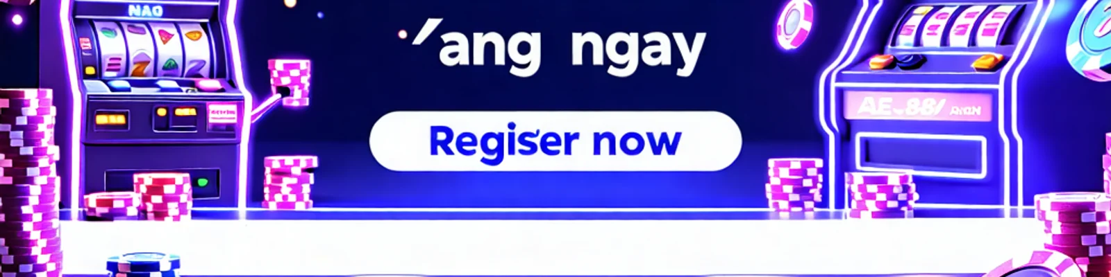 Banner kêu gọi hành động đăng ký ae888 với nút Đăng Ký Ngay nổi bật