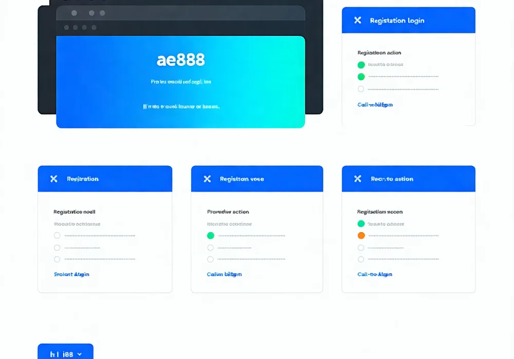 Giao diện hướng dẫn đăng ký và đăng nhập ae888 đơn giản và dễ hiểu