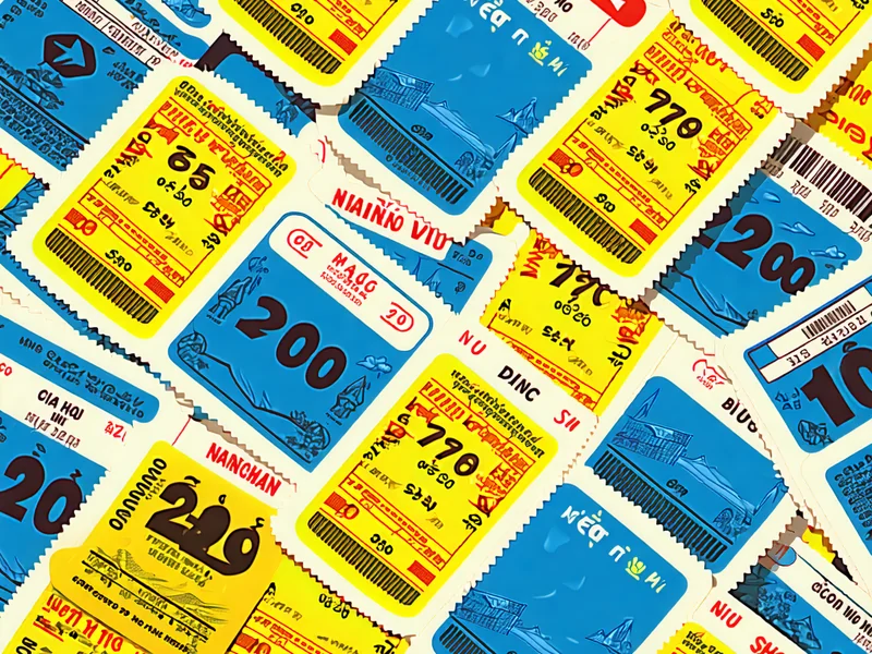 Hình ảnh các tấm vé số truyền thống của ba miền Bắc, Trung, Nam, tượng trưng cho sự đa dạng trong lựa chọn xổ số ae888