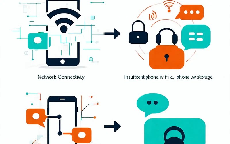 Hình ảnh minh họa các bước khắc phục sự cố khi tải ứng dụng AE888, với các biểu tượng kiểm tra mạng, dung lượng, và hỗ trợ khách hàng.