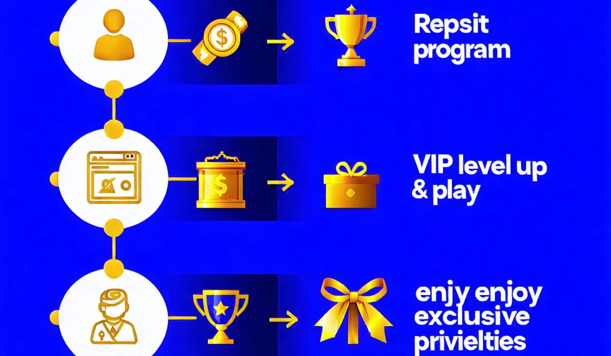 Hình ảnh minh họa quy trình tham gia VIP ae888 với các bước đăng ký, nạp tiền và nhận ưu đãi